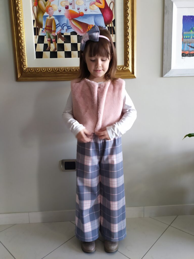 Cartamodello pantalone palazzo bambina