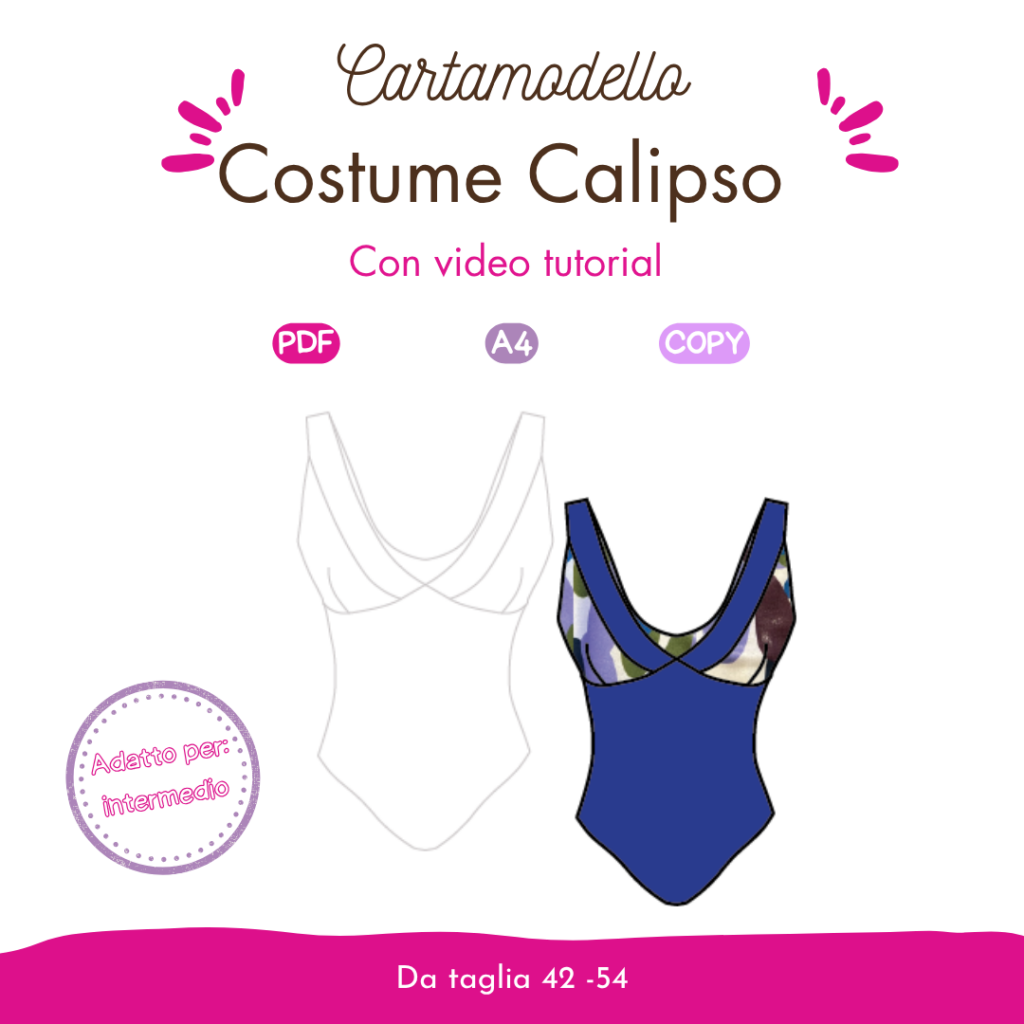 Cartamodello costume interno donna da taglia seconda a settima